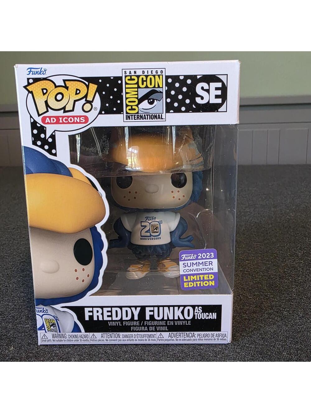 FUNKO POP! Freddy Funko As Toucan 2023 SDCC Exclusive 20th Anniversary Comic Con